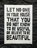 'Useful and Beautiful' A3 screenprint (2nd edition)