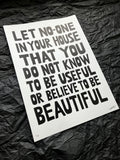 'Useful and Beautiful' A3 screenprint (2nd edition)