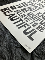 'Useful and Beautiful' A3 screenprint (2nd edition)