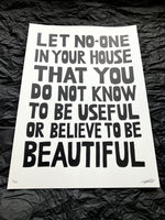 'Useful and Beautiful' A3 screenprint (2nd edition)