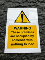 'Warning' photo print