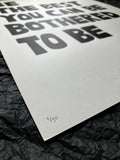 'Be the best' A2 print