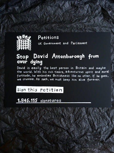 'David Attenborough petition' one-off drawing