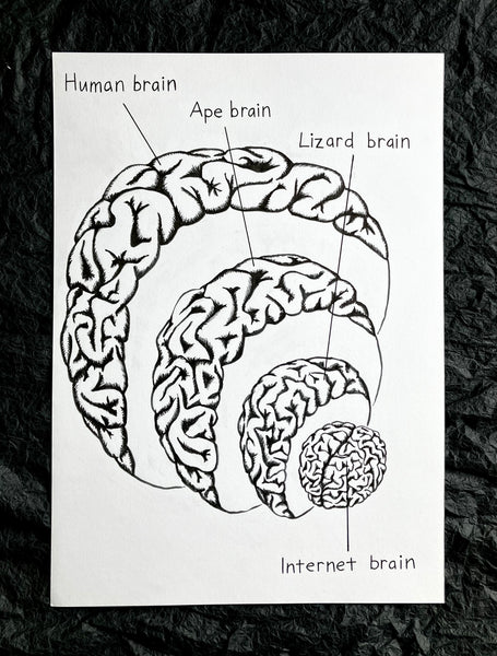 'Internet Brain' A3 original