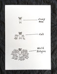 'World religion' A4 original drawing