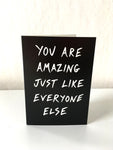 'You are amazing' card