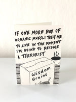 'Wisdom grains' card