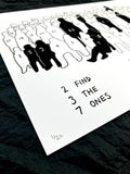 A3 (2nd) edition of 'Find the ones' print