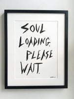 'Soul loading' black ink original painting