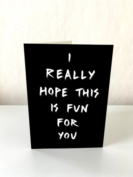 'Fun for you' card
