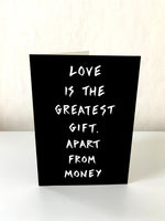 'The greatest gift' card